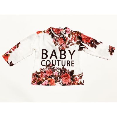ALLIGALLI B1075N Maglia manica lunga morbida con scritta e fiori
