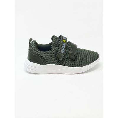 Bull Boys BB2058 Sneakers bambino verde tela con due strappi