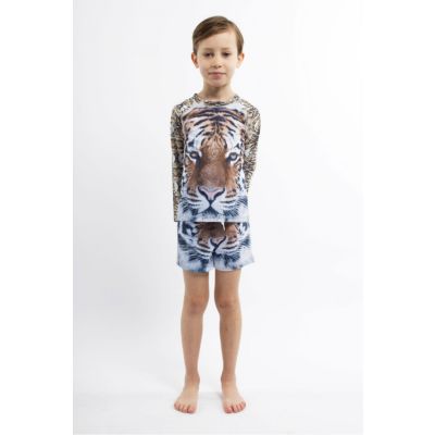 Maglia con Tigre unisex swim protezione sole 40-50 upf+ POPUPSHOP Swim Blouse UV Tiger