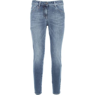 Jeans slim fit donna strass A760111D/200 NeroGiardini