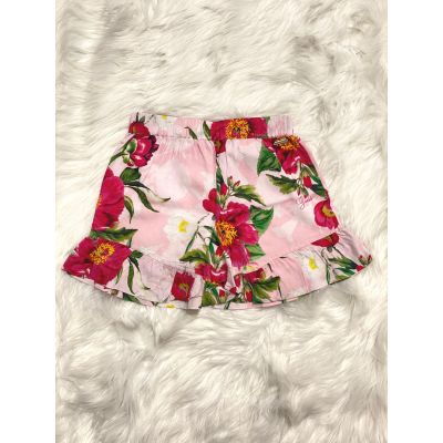 Guess J1GD10 Pantaloncino corto con volant rosa floreale con fiori