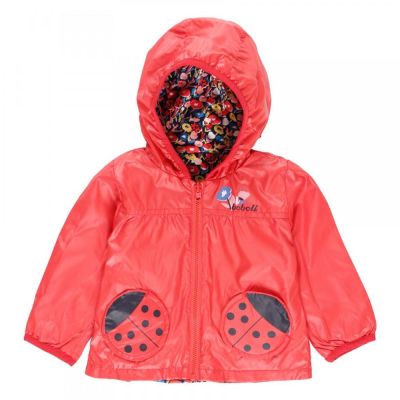 Boboli 232142 Giacca reversibile bambina rossa cappuccio e coccinella