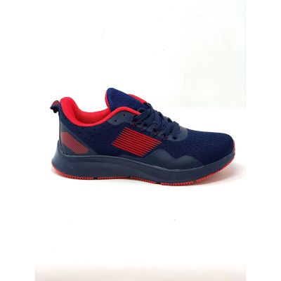 AIDELE A883 Sneakers blu in tela con rifiniture rosse