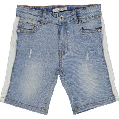 TRYBEYOND 999 21998 00 Bermuda in jeans morbido bambino con banda laterale cotone