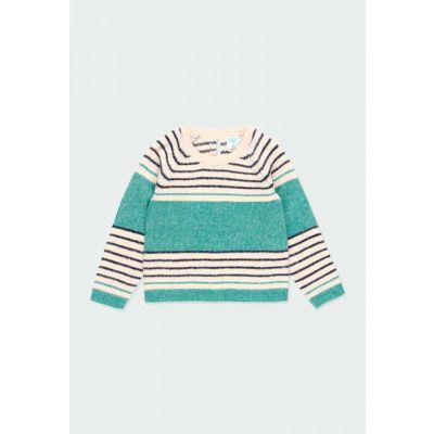 BOBOLI 453125 Maglione maglieria a righe per ragazza