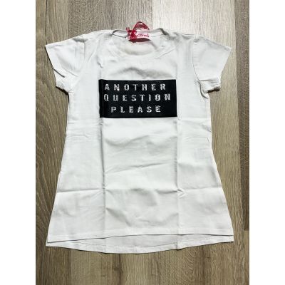 MISS BRUN L8115 T-Shirt scritta strass