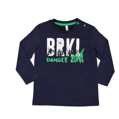 BIRBA 999 34017 00 Maglia blu con scritta e dinosauri