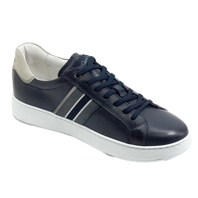 NeroGiardini E102010U Sneakers uomo blu con rifiniture blu e grigio