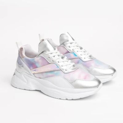 NeroGiardini E218033D  Sneakers cangiante bianco e multicolor sfumata