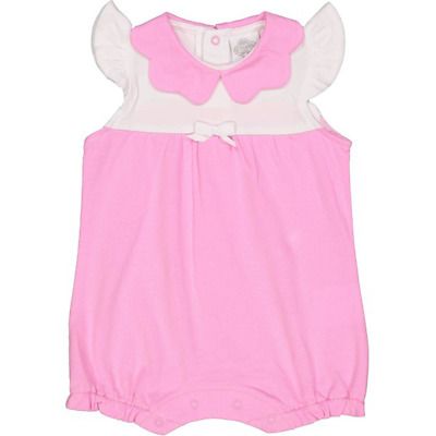 BIRBA 999 44524 00 Pagliaccetto jersey neonata con fiocco e colletto 