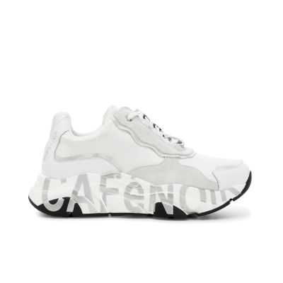 CAFENOIR DA1170 Sneakers in pelle con maxilogo e catena