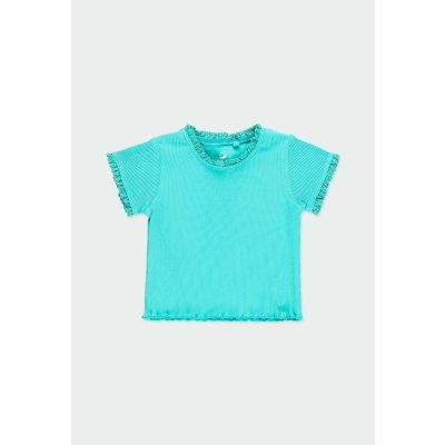 Boboli 294016 T-shirt neonata a coste - biologico