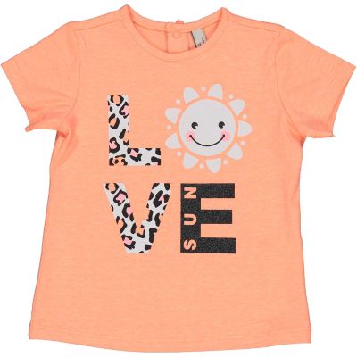 Birba 999 44047 00 Tshirt bambina neonata fluo con scritta Love