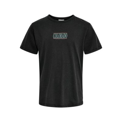 Only 15259799 T-shirt ragazzo delavè con scritta Colorado