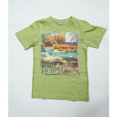 T-Shirt verde manica corta stampa fantasia 999 24470 00 Birba  