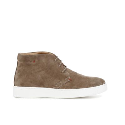 Cafènoir XN6914 Sneakers uomo alte in pelle scamosciata con suola in contrasto