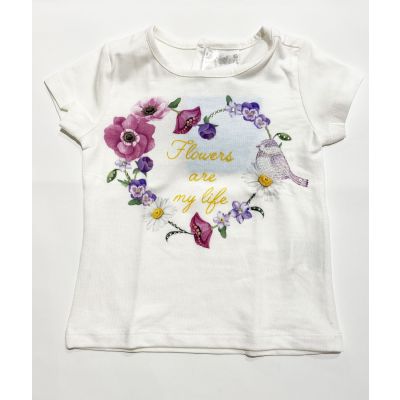 BIRBA 899 44074 00 T-Shirt con fiori bambina neonata