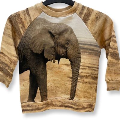 POPUPSHOP BASIC SWEAT Maglia manica lunga organica elefante 