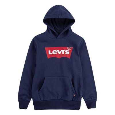 Levis E8778 Felpa unisex blu con cappuccio e tasche