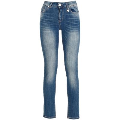 Cafènoir JJ3060 Pantaloni denim slim con riporto  