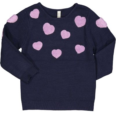 Birba 999 56610 00 Maglia blu con cuori violetti