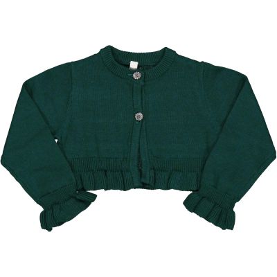 Birba 999 56622 00 Casacca corprispalle verde in maglina con bottoni gioiello