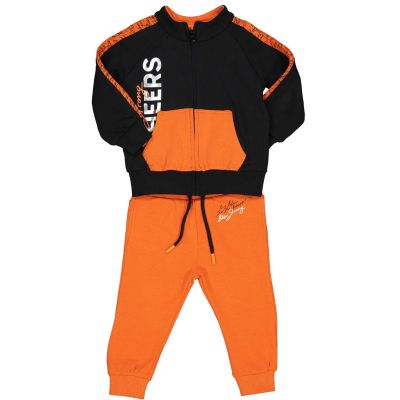Birba 999 59008 00 Completo tuta felpa e pantalone nero e arancio