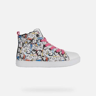 Geox J26EUH Sneaker mid-cut bambina in stile urban-casual dedicata alle Principesse Disney