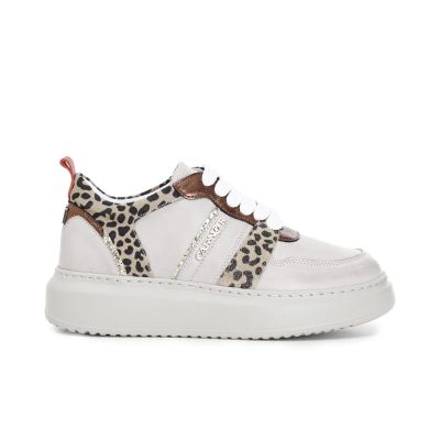 Cafènoir DE1640 Sneakers in pelle con riporti in stampa animalier