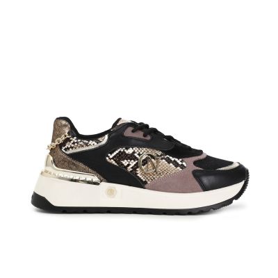 Cafènoir DL9450 Sneakers con tomaia in mesh animalier e catena