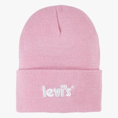 Levis A8513 Cappello rosa alla moda con logo Levi's ricamato 