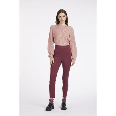 Cafènoir JP0090 Pantalone a sigaretta con vita alta in tessuto elasticizzato