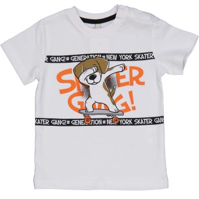 Birba 64001 Tshirt stampa SuperHero cane con scritte arancioni