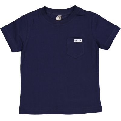 Birba 64055 Tshirt jersey di cotone basica blu taschino