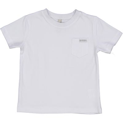 Birba 64055 Tshirt jersey di cotone basica bianca taschino