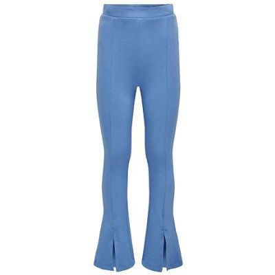 Only 15281071 Deliziosi leggings Kids Only in tinta unita azzurra e spacco frontale