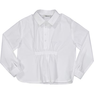 Trybeyond 60483 Camicia popeline cotone con arricciatura frontale 