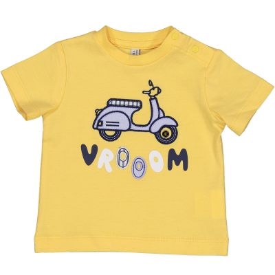 Birba 64026 T-shirt vespetta senape con scritta Wroom