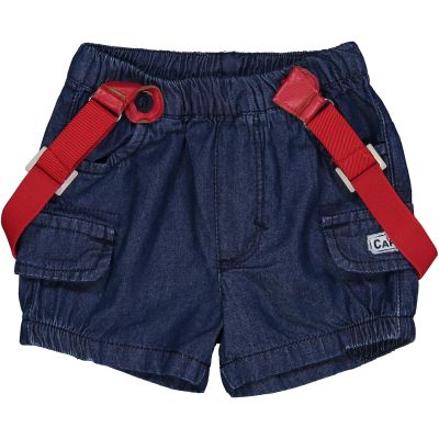 Birba 61501 Pantalone corto con bretelle rosse Piccolo Capitano