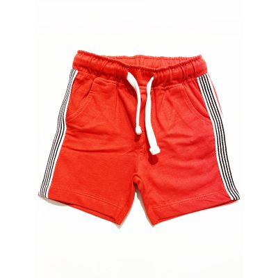 BIRBA 999 61011 00 Bermuda sportivo bambino rosso con banda laterale rigata