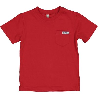 Birba 64055 T-shirt basica rossa con taschino