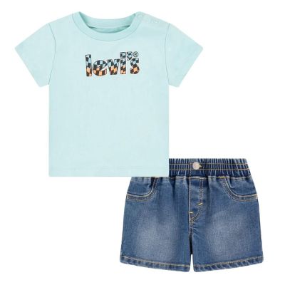 Levis EH344 Set bambino t-shirt e jeand corto neonato