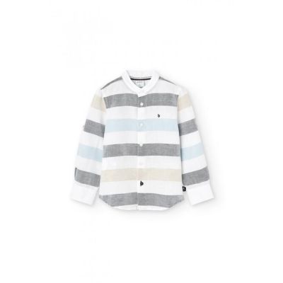 Boboli 736387 Camicia lino manica lunga per ragazzo