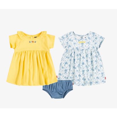 Levis EH032 Set bambina neonata giallo e azzurro