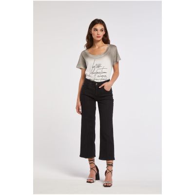 Cafènoir JJ1015 Pantaloni Jeans culotte in tela denim superstretch