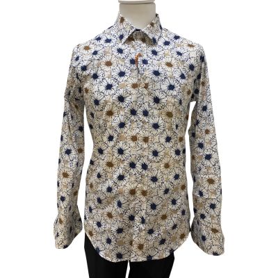 CAPOVOLTO UGENTO Camicia bianca fantasia fiori