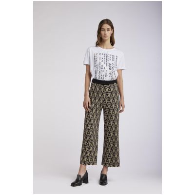 Cafènoir JP0161 Pantalone largo lavorazione jacquard