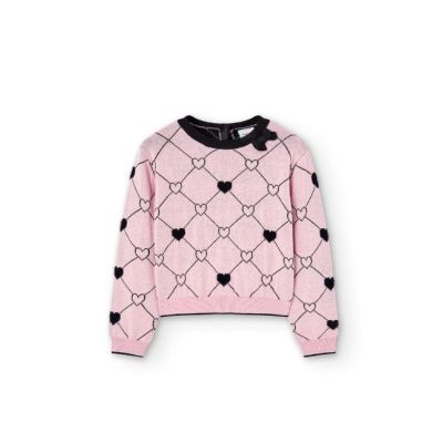 Boboli 727499  Maglieria pullover cuori per bambina