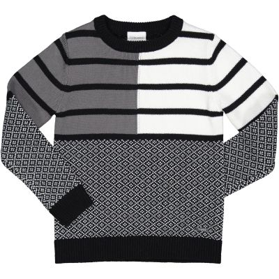 Trybeyond 76784 Maglioncino ragazzo in caldo e morbido tricot misto lana con doppia fantasia.  