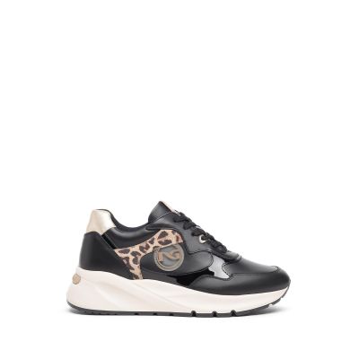 NeroGiardini I308330D Sneakers donna in pelle con rifiniture animalier